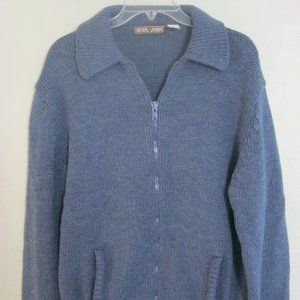 Vintage Men's Blue Cardigan Sweater XL